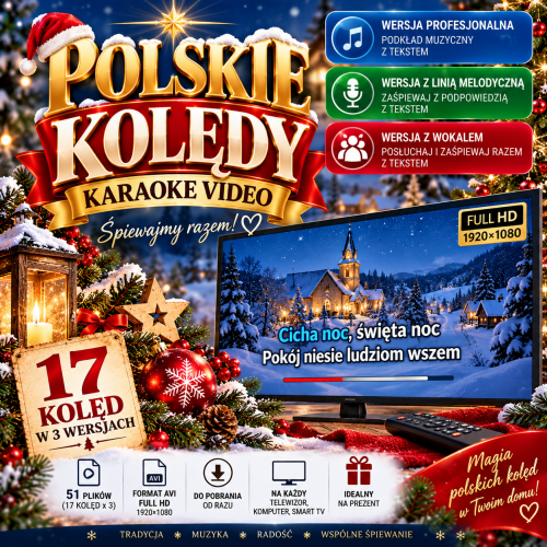 Polskie Kolędy Karaoke - Video FullHD - pliki do pobrania